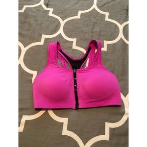 Nike pink front zip sports bra!